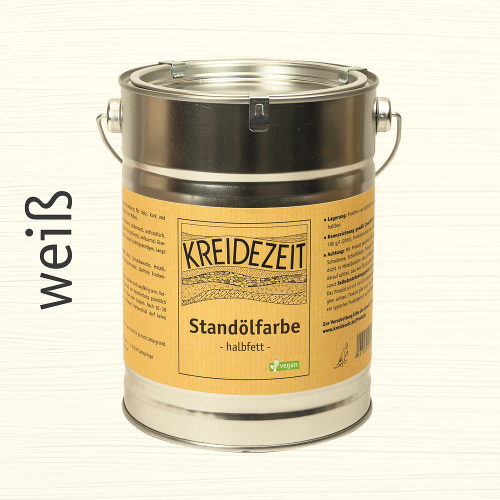 Standölfarbe, Zwischenanstrich weiß