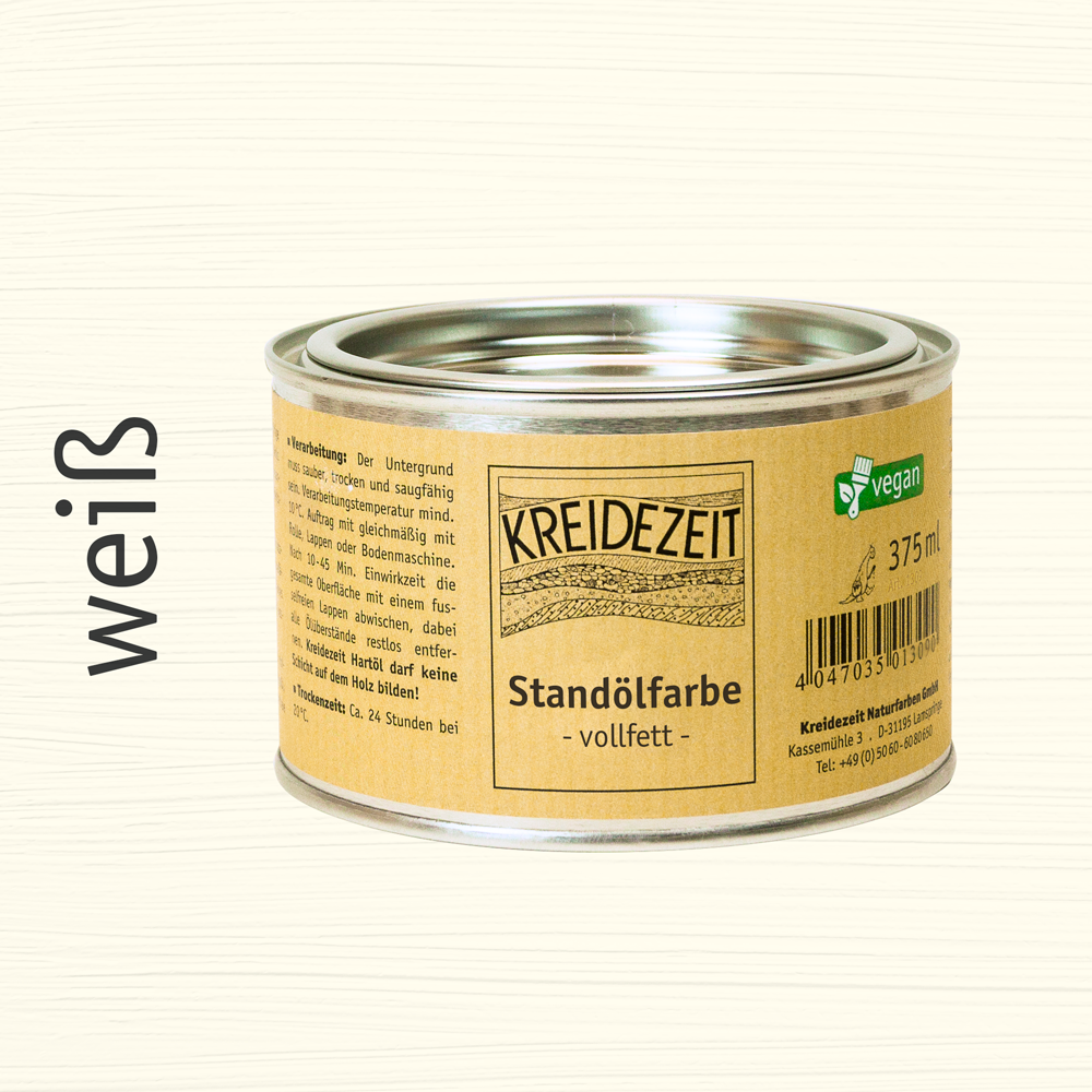 Standölfarbe, Schlussanstrich weiss