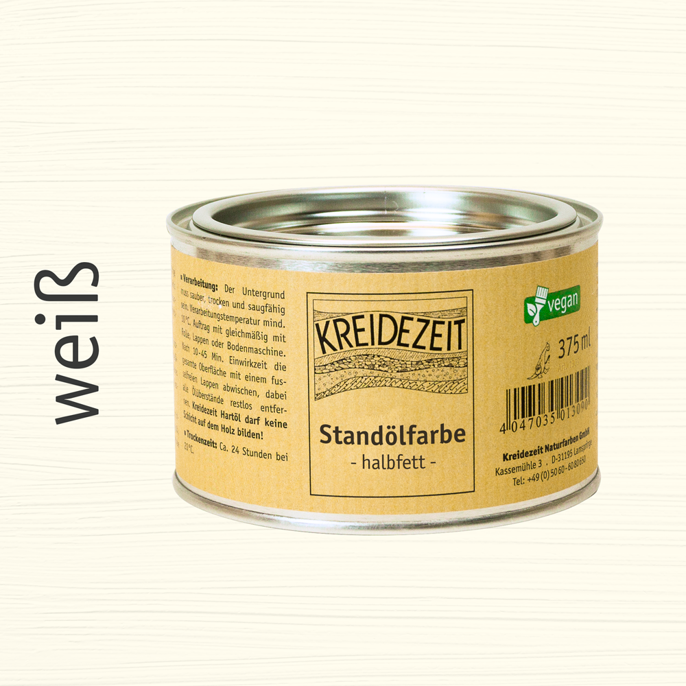 Standölfarbe, Zwischenanstrich weiß