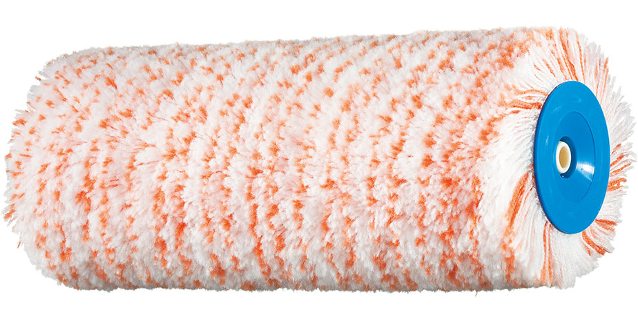 Wistoba Profi-Farbwalze, Multicolor orange 100% Polyamid, diagonal thermofusioniert, 250mm