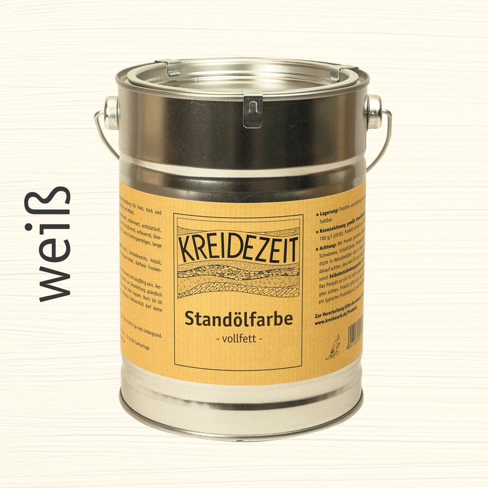 Standölfarbe, Schlussanstrich weiss
