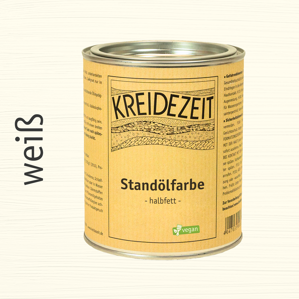 Standölfarbe, Zwischenanstrich weiß