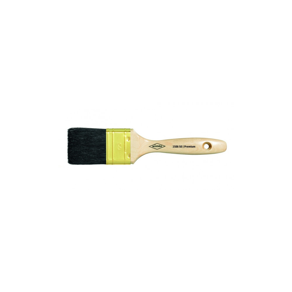 Flachpinsel, Premium, XII. Stärke, schwarze Borsten